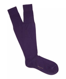 Purple Long Fine Merino Wool Socks