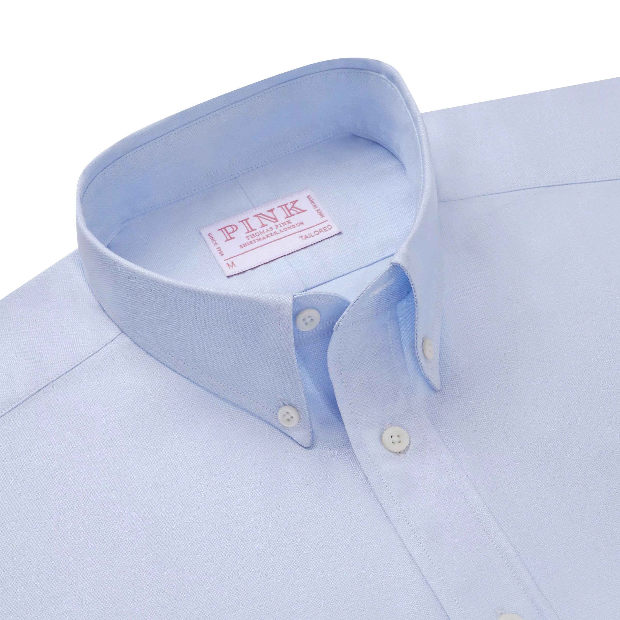 Pale Blue Tailored Fit Smart Casual Button Down Weekend Oxford Shirt