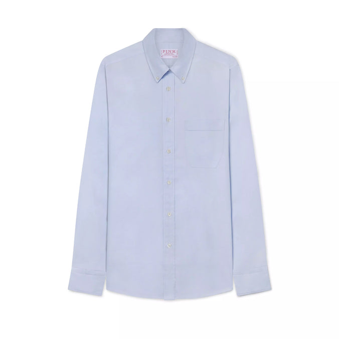 Pale Blue Tailored Fit Smart Casual Button Down Weekend Oxford Shirt