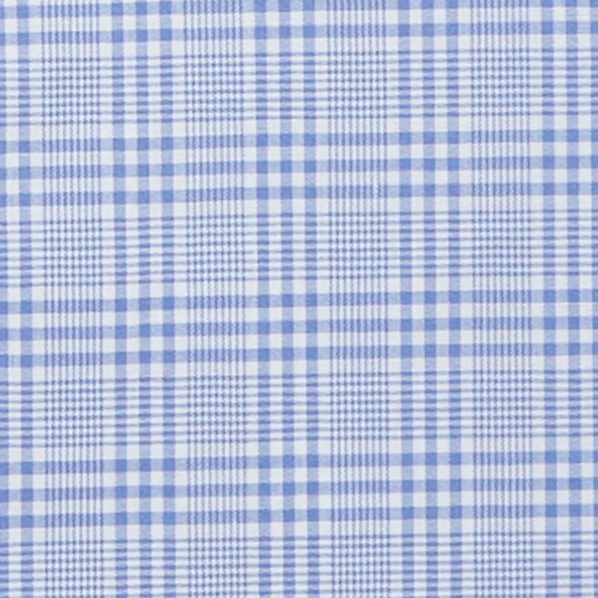 Blue & White Tailored Fit Zephir 1818 POW Check Formal Shirt