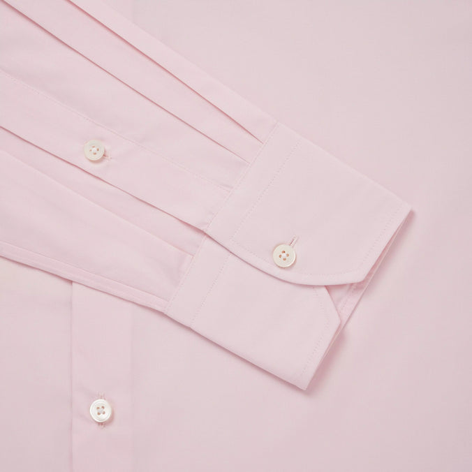 Pale Pink Classic Fit Cotton Satin Formal Shirt