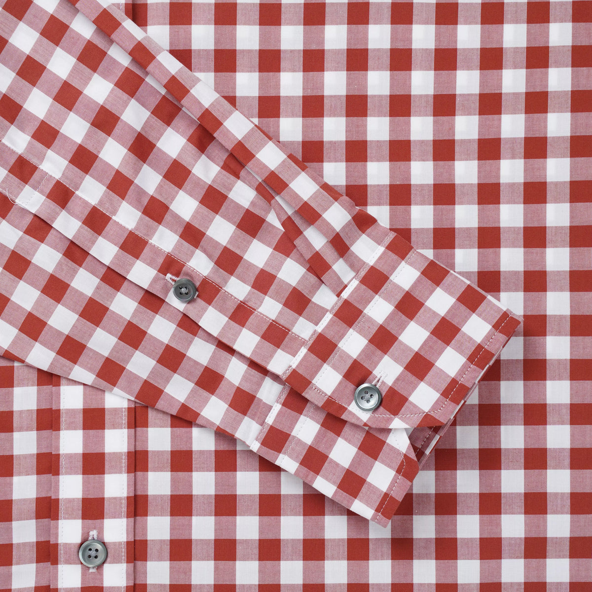 Brown & White Tailored Fit Smart Casual Gingham Shirt