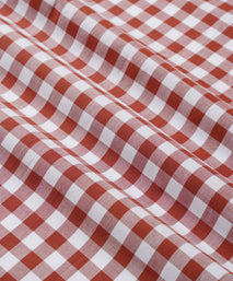 Brown & White Tailored Fit Smart Casual Gingham Shirt