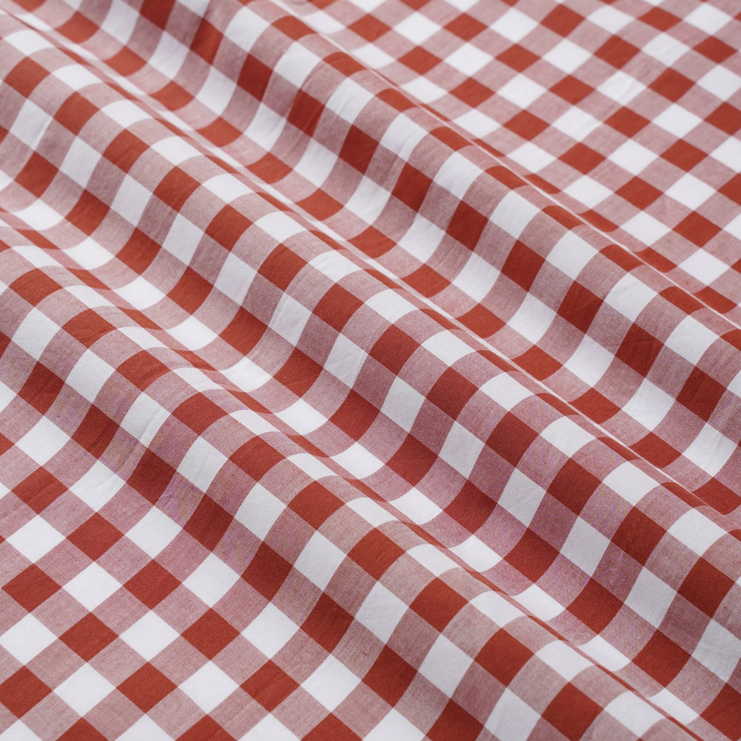 Brown & White Tailored Fit Smart Casual Gingham Shirt