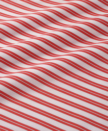Red & White Tailored Fit Double Stripe Formal Shirt
