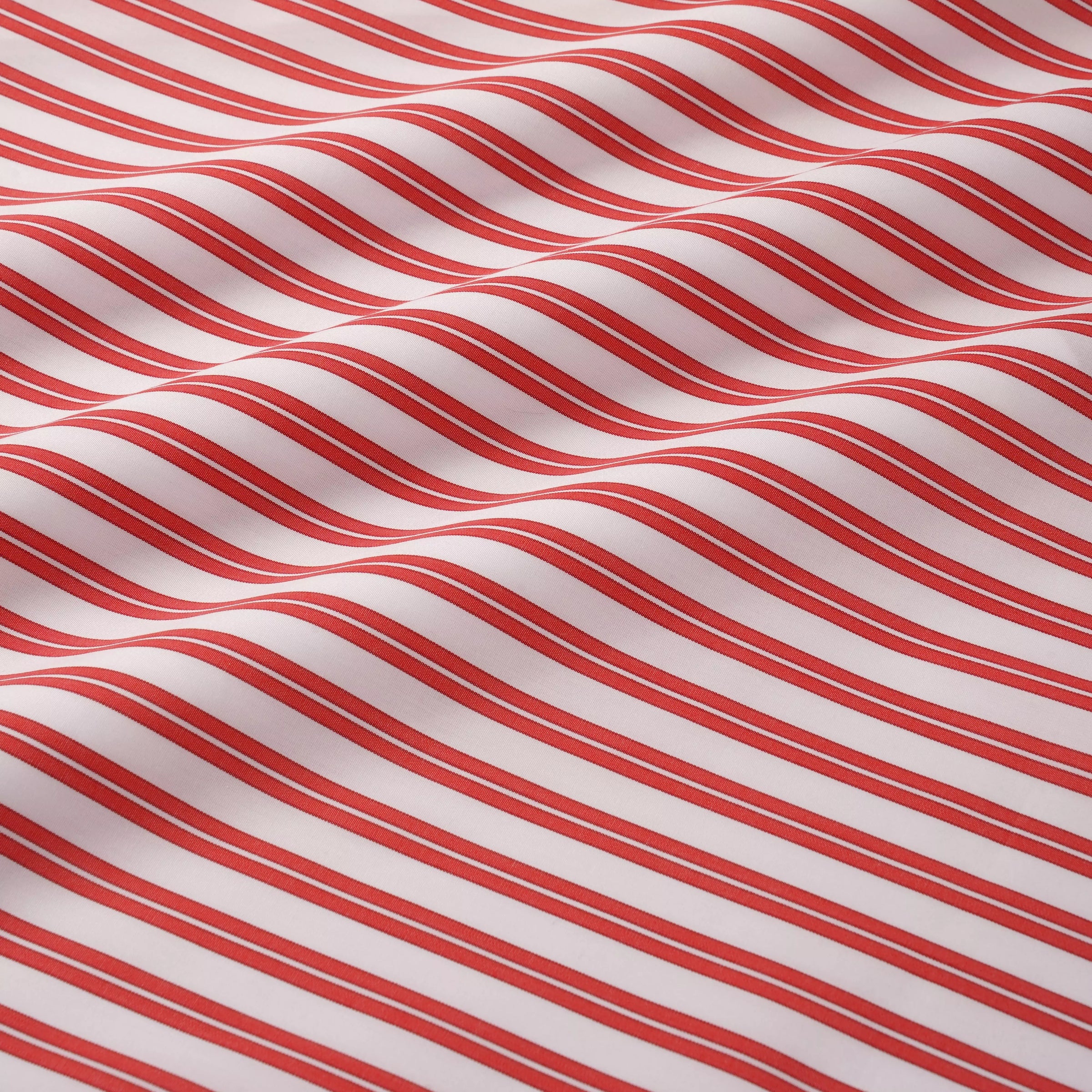 Red & White Tailored Fit Double Stripe Formal Shirt